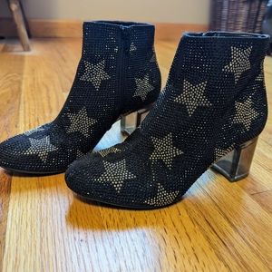 INC Floriann Crystal Star Studded Boots size 6